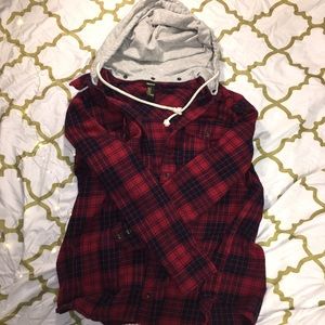 Forever 21 Hooded Flannel